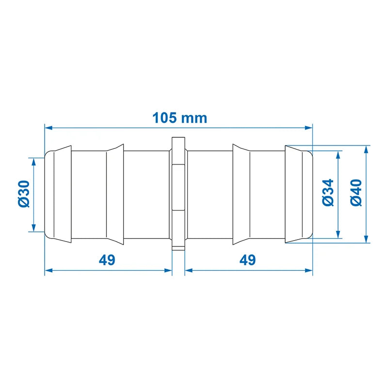 ProPlus Slangtule recht 40mm in blister