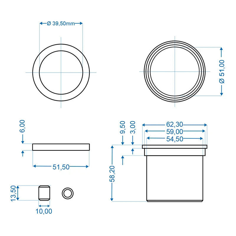 ProPlus Glijlager voor oplooprem geschikt voor Knott KF27A - KF30C - KRV30B - KRV30A/B