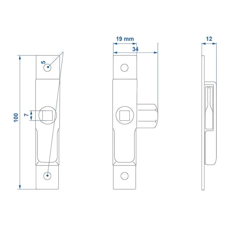 ProPlus Bakslot klein 100x19mm in blister