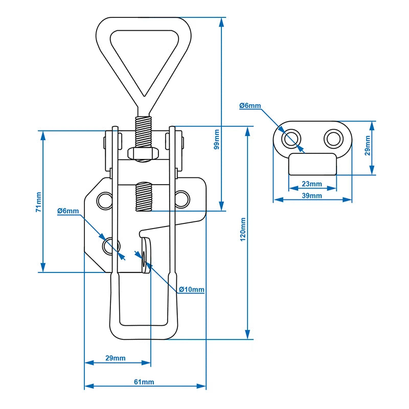 ProPlus Spansluiting verstelbaar 160-180mm incl. tegenstuk