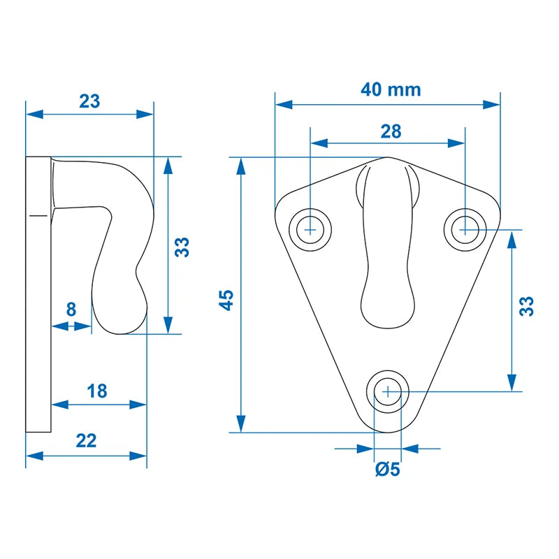 ProPlus Touwhaak metaal 40x45mm