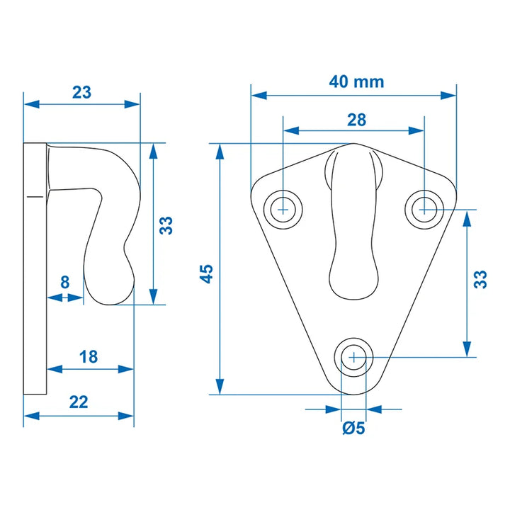 ProPlus Touwhaak metaal 40x45mm