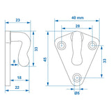 ProPlus Touwhaak metaal 40x45mm 10 stuks in blister