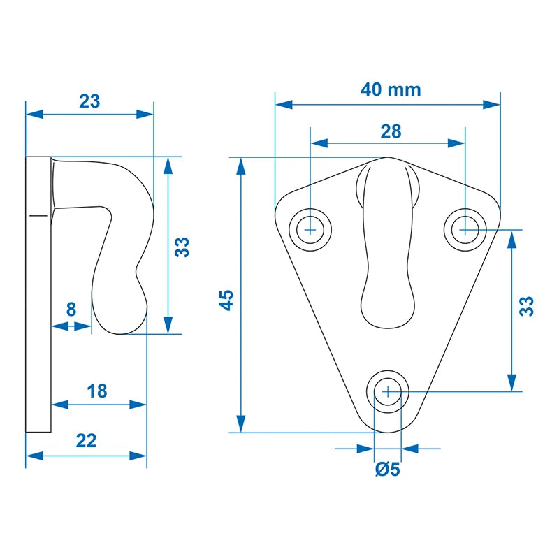 ProPlus Touwhaak metaal 40x45mm 10 stuks in blister