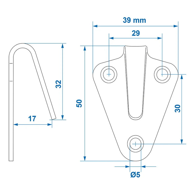ProPlus Touwhaak metaal 40x45mm gebogen 10 stuks in blister