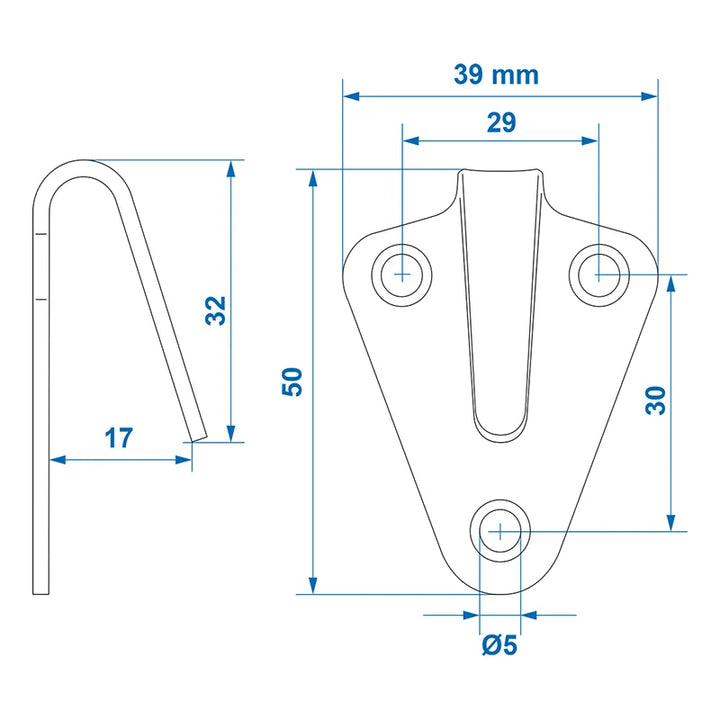 ProPlus Touwhaak metaal 40x45mm gebogen 10 stuks in blister