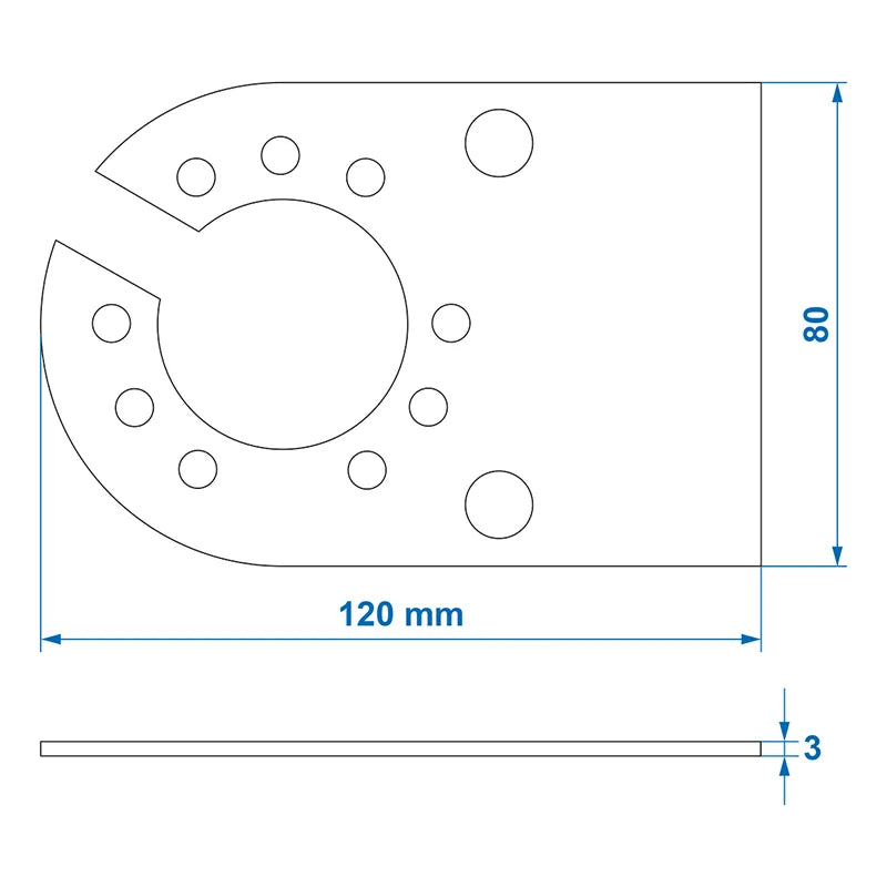 ProPlus Stekkerdooshouder metaal 12x8cm