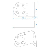 ProPlus Stekkerdooshouder metaal gehoekt 8x5cm in blister