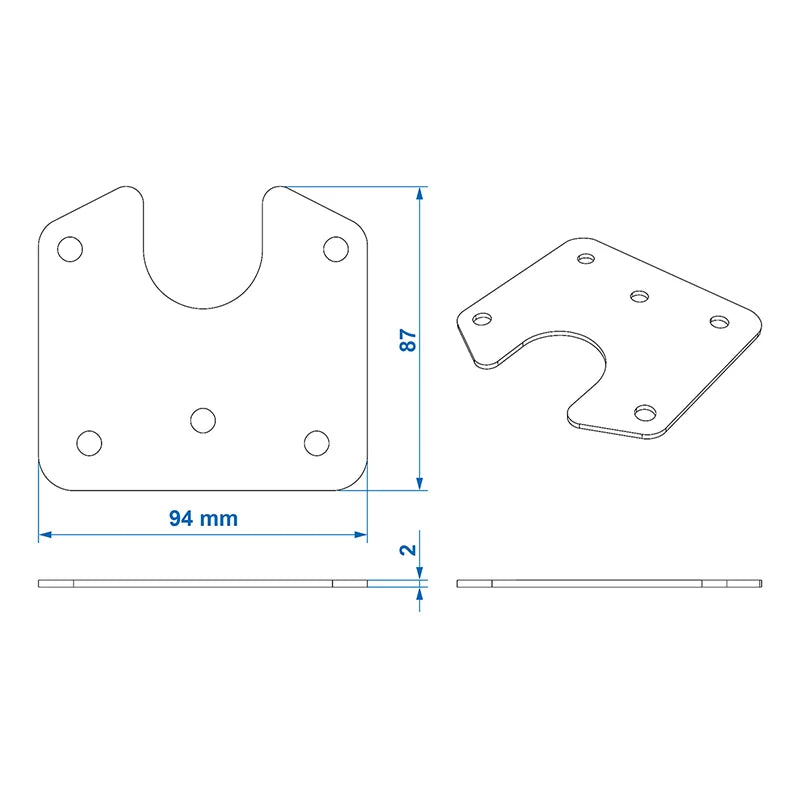 ProPlus Stekkerdooshouder metaal 9,4 x 8,7 cm