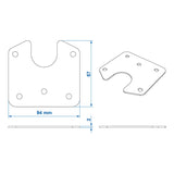 ProPlus Stekkerdooshouder metaal 9,4 x 8,7 cm