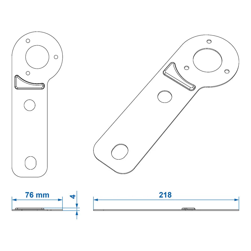 ProPlus Stekkerdooshouder metaal 21,8 x 7,6 cm