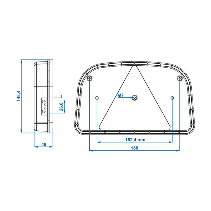 ProPlus Achterlicht 6 functies 240x150mm 56LED rechts