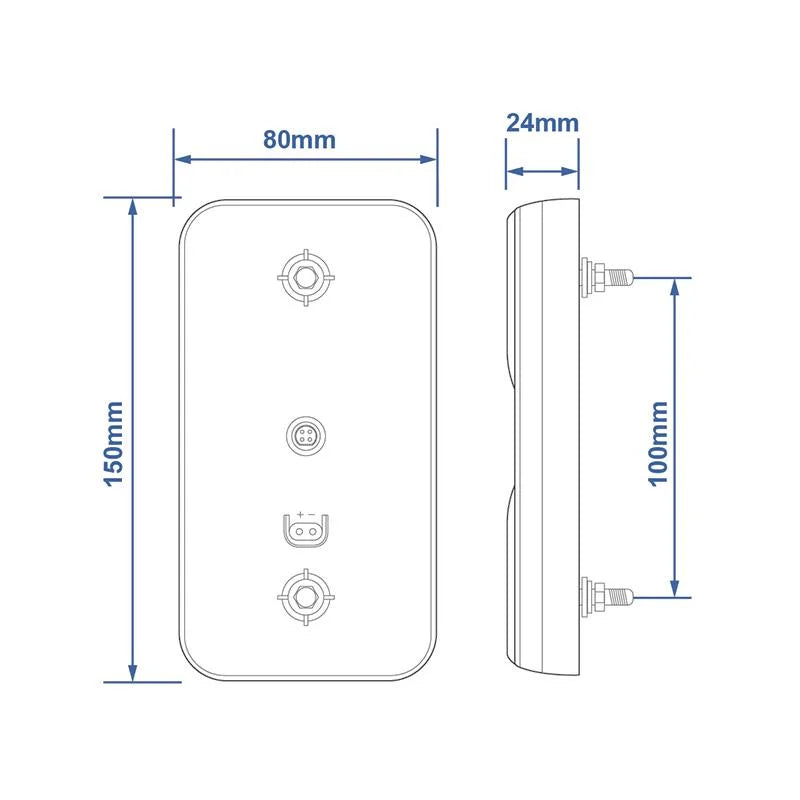 ProPlus Achterlicht 12/24V 4 functies 80x150mm LED in blister