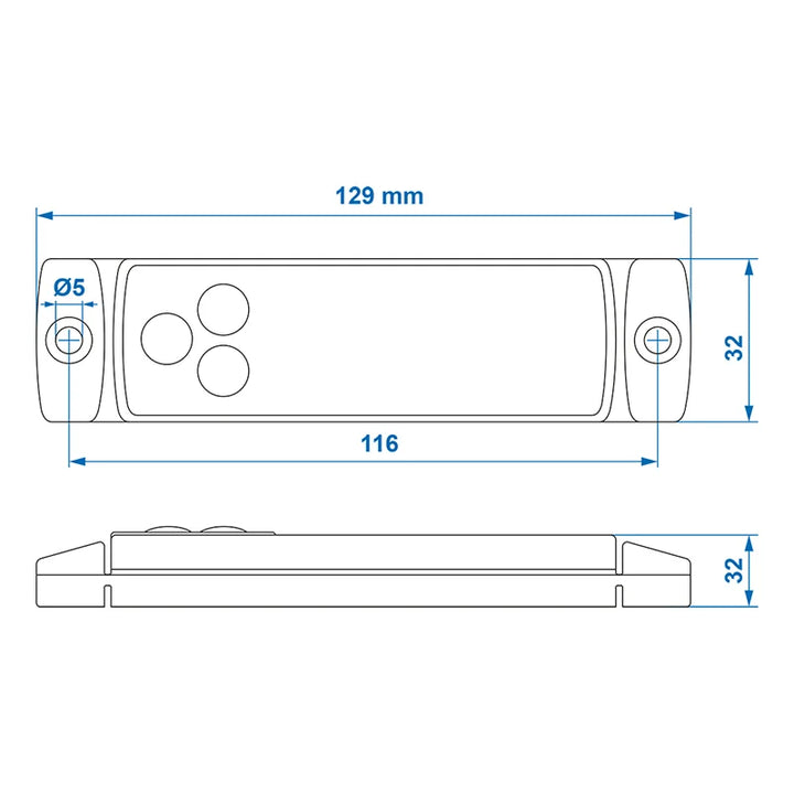 ProPlus Markeringslamp 12/24V wit 126x30mm LED