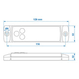 ProPlus Markeringslamp 12/24V rood 126x30mm LED