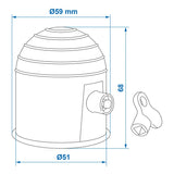 ProPlus Trekhaakdop zwart met slot in blister