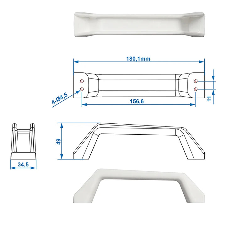 ProPlus Rangeergreep wit - set van 2 stuks