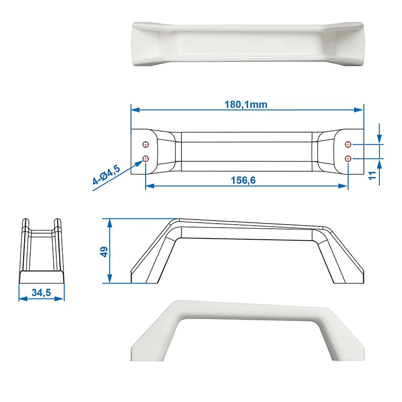 ProPlus Rangeergreep wit - set van 2 stuks