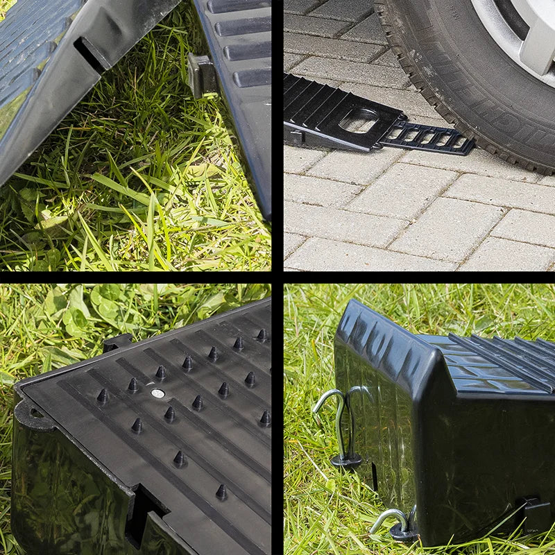 ProPlus Oprijblok met wielkeg zwart - set van 2 stuks