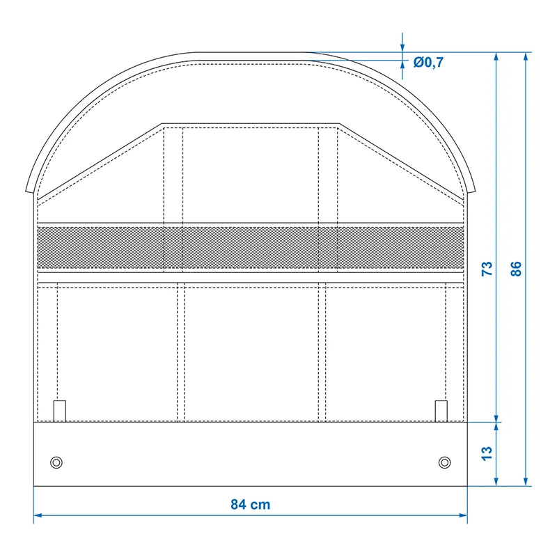 ProPlus Wiel organizer 9-vaks 84 x 86 cm + 7 mm keder voor caravan/camper