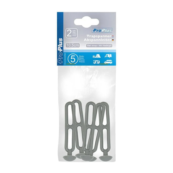 ProPlus Trapspanner met Knoop - 10.5 cm - Grijs - 5 stuks