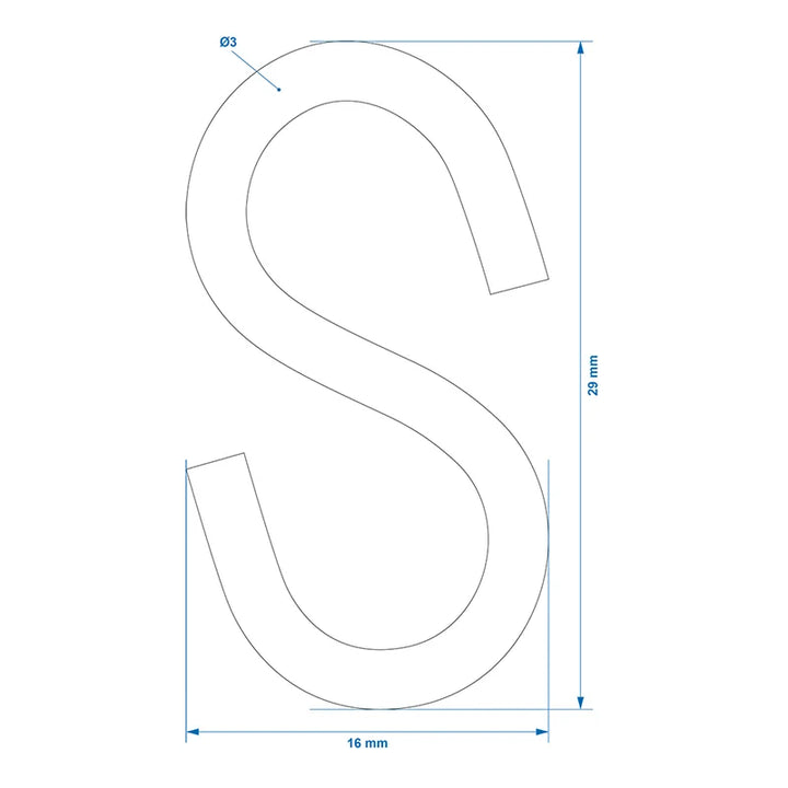 ProPlus S-haak Ø3mm 2,9x1,3cm