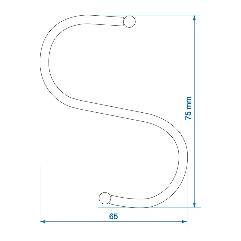 ProPlus S-Haak - Ø 4 mm 6.5 x 7.5 cm 6 stuks - Blister