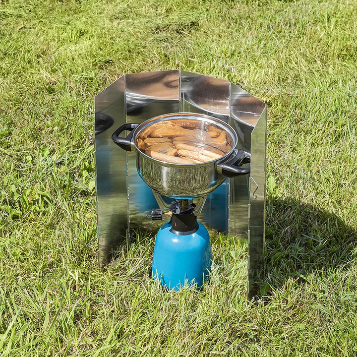 ProPlus Kookwindscherm 5-delig aluminium vouwbaar 49 x 36 cm