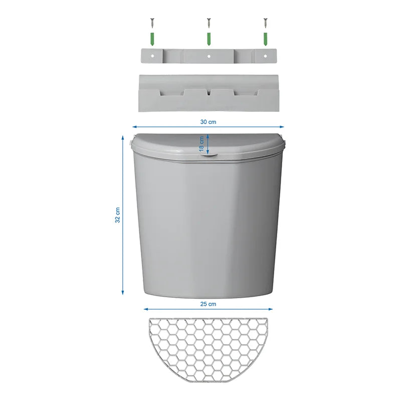 ProPlus Afvalbak met deksel 10L voor caravan/camper