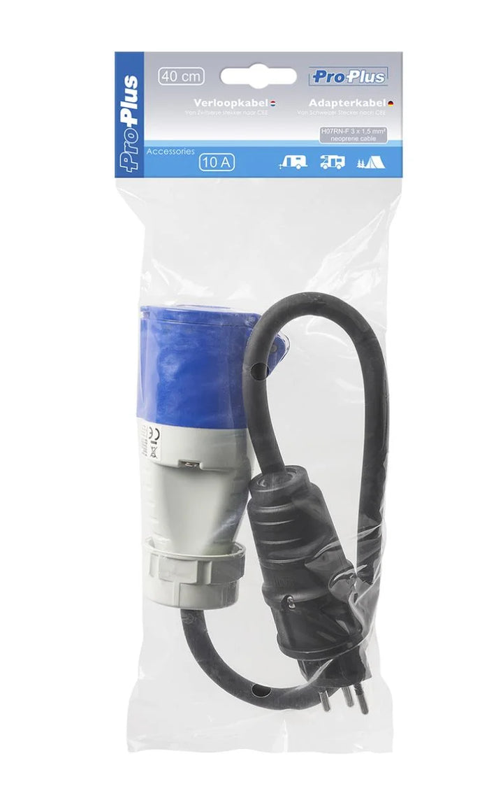 ProPlus Verloopkabel 40cm 3x1,5mm² van Zwitserse stekker naar CEE