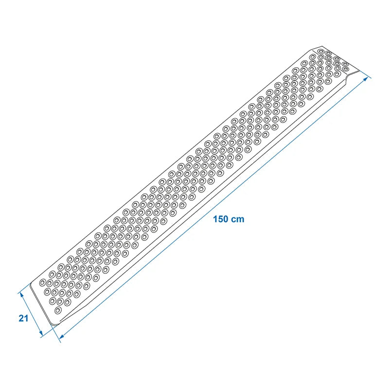 ProPlus Oprijplaat aluminium 150x21cm 200kg per stuk