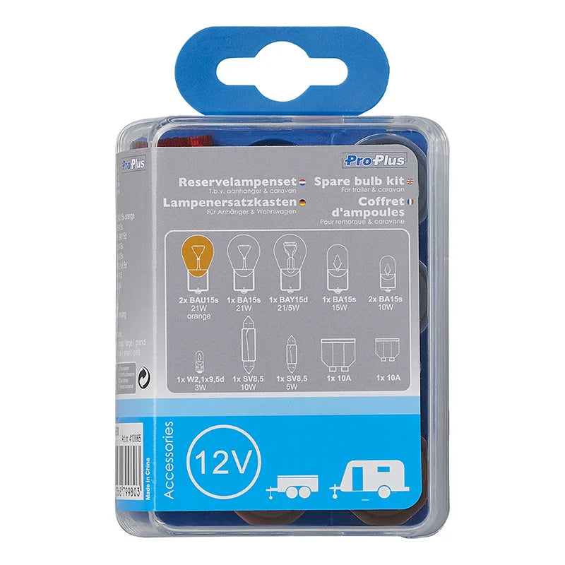 ProPlus Reservelampenset voor aanhanger &amp; caravan 12-delig