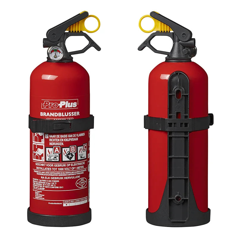 ProPlus Brandblusser met Manometer - Poeder - Brandklasse ABC - 1 kilo