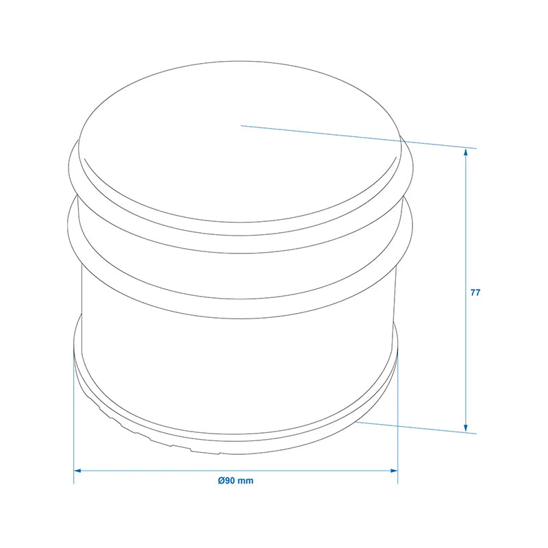 ProPus Deurstopper Ø90mm rvs