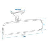 ProPlus Achteruitkijkspiegel 212x56mm met zuignap