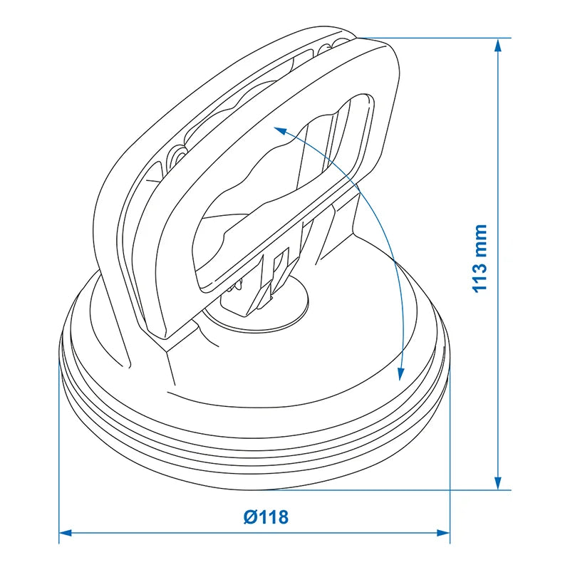 ProPlus Vacuümheffer aluminium met 1 zuignap