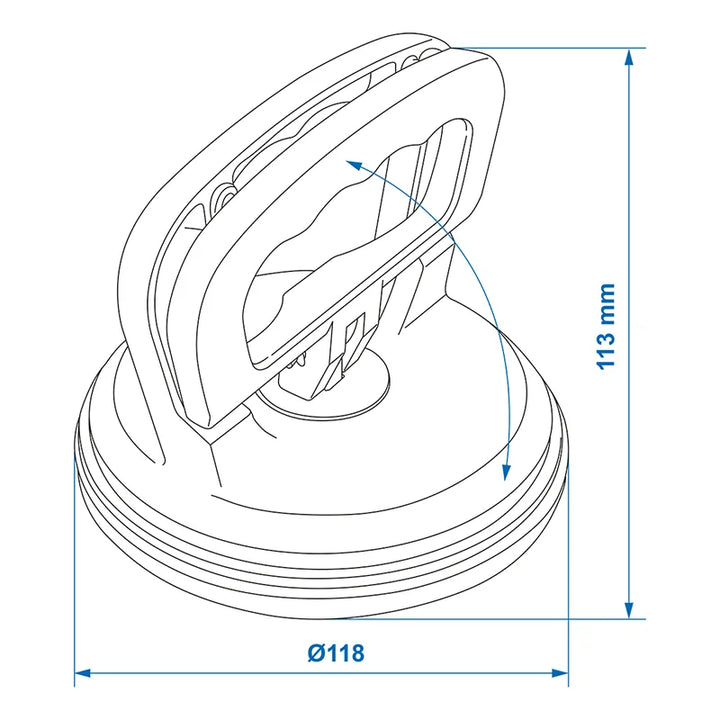 ProPlus Vacuümheffer aluminium met 1 zuignap