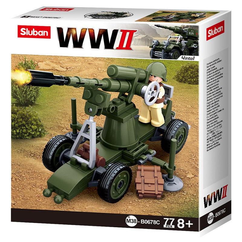 Sluban WWII Allied antiaircraft gun M38-B0678C 