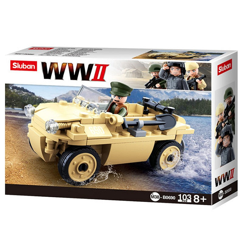 Sluban WWII German amphibious vehicle M38-B0690 