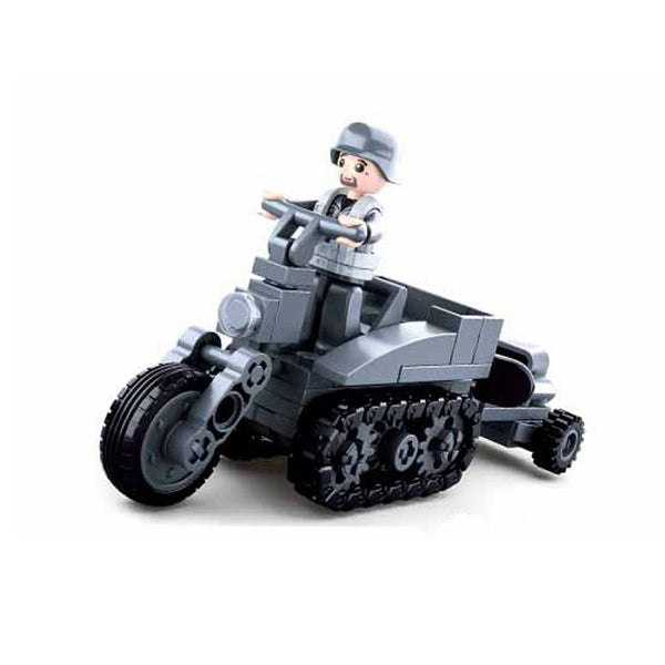 Sluban German Army Half crawler motorcycle M38-B0680B #16133