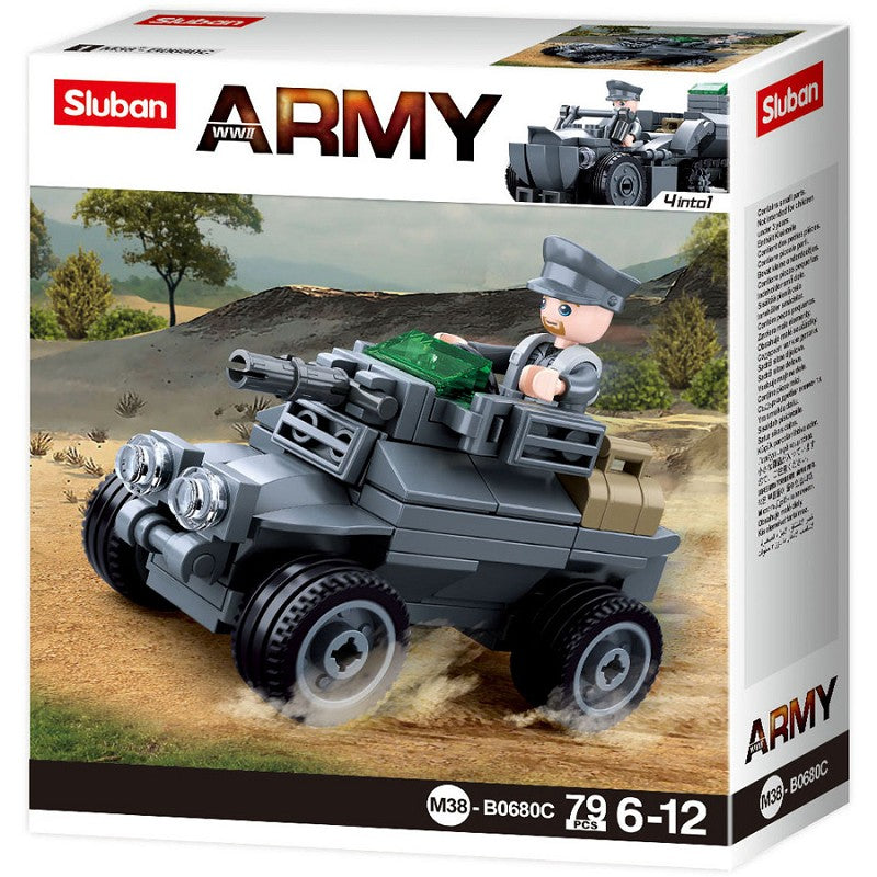 Sluban German Army Armored car M38-B0680C 