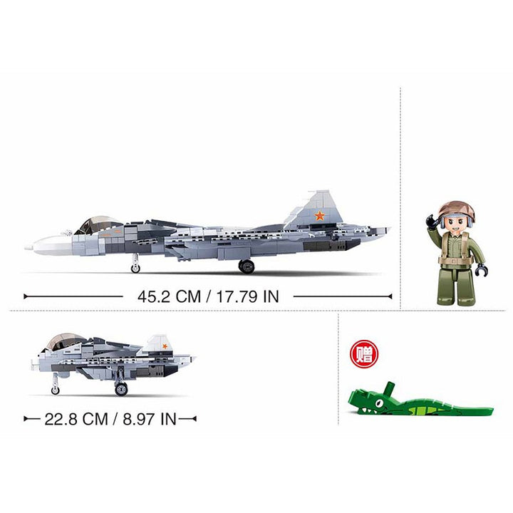 Sluban Grey white jet fighter 2in1 M38-B0986 