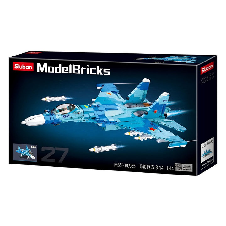 Sluban blue jet fighter M38-B0985 
