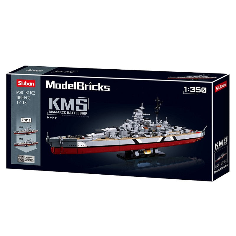 Sluban Bismarck Battleship 2 in 1 M38-B1102 
