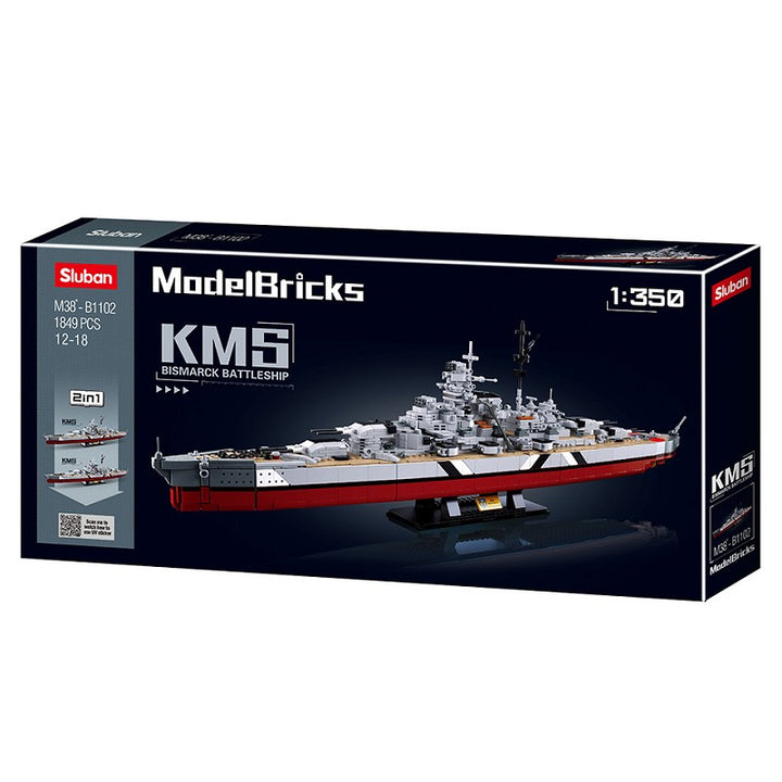 Sluban Bismarck Battleship 2 in 1 M38-B1102 
