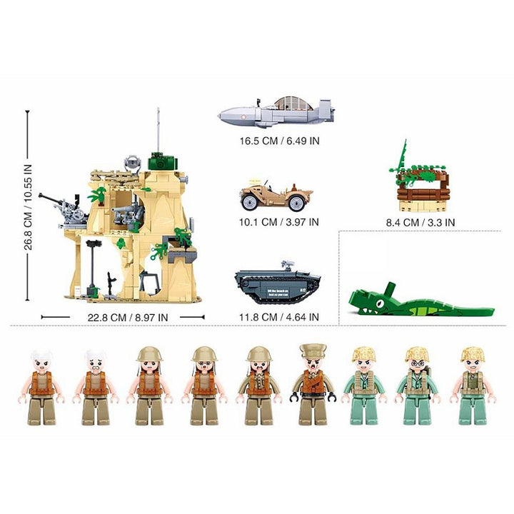 Sluban WWII Battle of Iwo Jima M38-B1111 