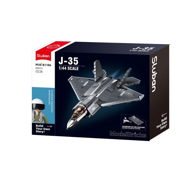 Sluban J-35S Stealth Aircraft M Coat. Vers. M38-B1186 