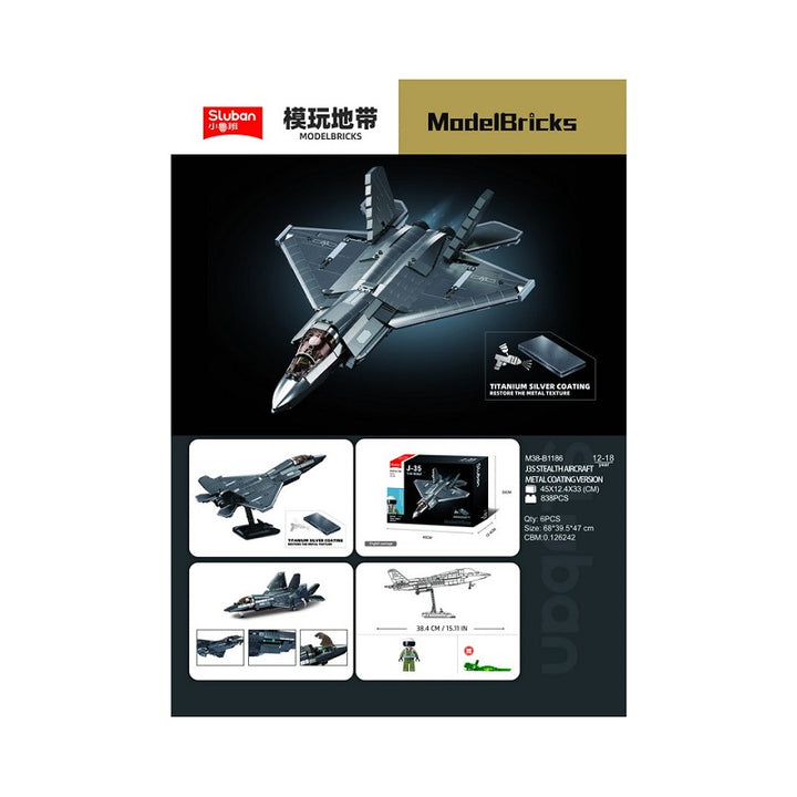 Sluban J-35S Stealth Aircraft M Coat. Vers. M38-B1186 
