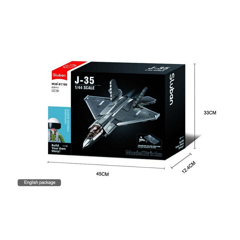 Sluban J-35S Stealth Aircraft M Coat. Vers. M38-B1186 