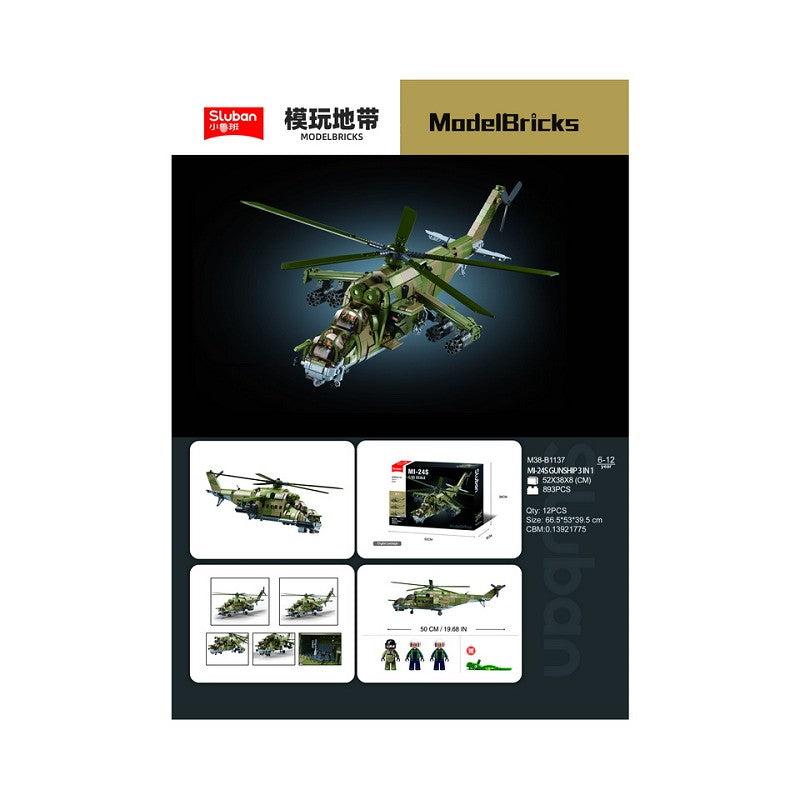 Sluban MI-24S Gunship M38-B1137 